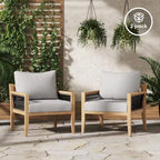 Freya Bohemian Wooden Armchair, Outdoor Patio Chair, Solid Acacia Wood Frame