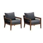 Freya Bohemian Wooden Armchair, Outdoor Patio Chair, Solid Acacia Wood Frame