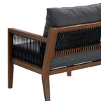 Freya Bohemian Wooden Armchair, Outdoor Patio Chair, Solid Acacia Wood Frame