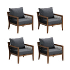 Freya Bohemian Wooden Armchair, Outdoor Patio Chair, Solid Acacia Wood Frame