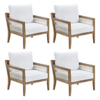 Freya Bohemian Wooden Armchair, Outdoor Patio Chair, Solid Acacia Wood Frame
