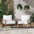 Freya Bohemian Wooden Armchair, Outdoor Patio Chair, Solid Acacia Wood Frame