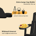 Clihome HIPS Folding Patio Adirondack Chair with Pull-out Ottoman