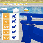 Clihome HIPS Folding Patio Adirondack Chair with Pull-out Ottoman