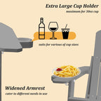 Clihome HIPS Folding Patio Adirondack Chair with Pull-out Ottoman