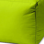 17 Cool Lemongrass Green Solid Color Indoor Outdoor Pouf Cover