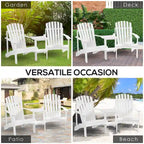 Wooden Outdoor Double Adirondack Chairs with Center Table
