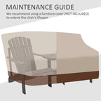 Wooden Outdoor Double Adirondack Chairs with Center Table