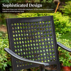 Patio Dining Chairs Metal Swivel and Comfortable with Movable CushionsSet of 2/4