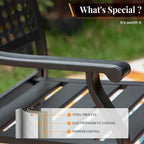 Patio Dining Chairs Metal Swivel and Comfortable with Movable CushionsSet of 2/4