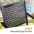 Patio Dining Chairs Metal Swivel and Comfortable with Movable CushionsSet of 2/4