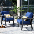 Outdoor Wicker Armchairs with Steel Frame