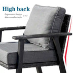 Outdoor Wicker Armchairs with Steel Frame