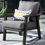 Outdoor Wicker Armchairs with Steel Frame