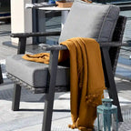 Outdoor Wicker Armchairs with Steel Frame