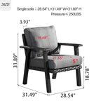 Outdoor Wicker Armchairs with Steel Frame