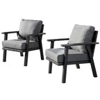 Outdoor Wicker Armchairs with Steel Frame