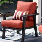 Outdoor Wicker Armchairs with Steel Frame