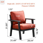 Outdoor Wicker Armchairs with Steel Frame