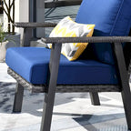 Outdoor Wicker Armchairs with Steel Frame