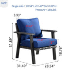 Outdoor Wicker Armchairs with Steel Frame