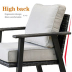 Outdoor Wicker Armchairs with Steel Frame