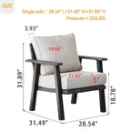 Outdoor Wicker Armchairs with Steel Frame