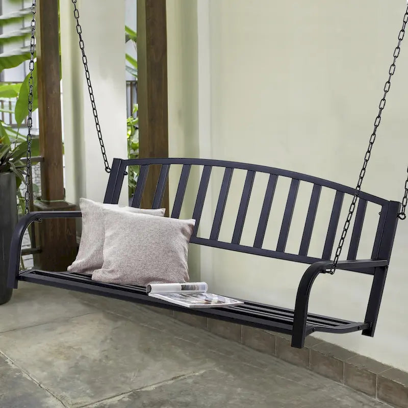 Outsunny 2-person Front Hanging Porch Swing Bench