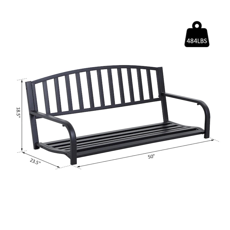 2-person Front Hanging Porch Swing Bench