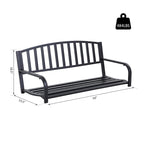 2-person Front Hanging Porch Swing Bench