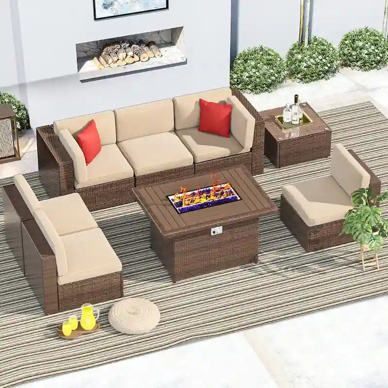 Patio Furniture Set Outdoor Conversation Set with Coffee Table
