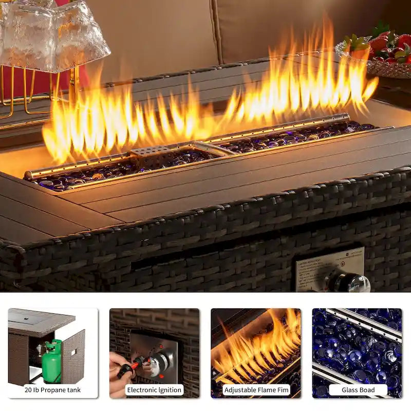 Patio Furniture Set Outdoor Conversation Set with Coffee Table