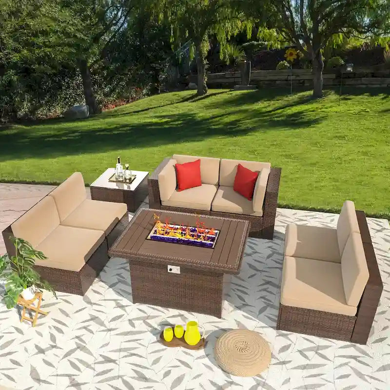 Patio Furniture Set Outdoor Conversation Set with Coffee Table
