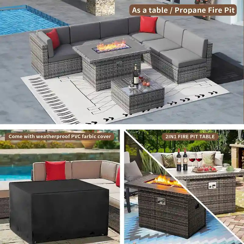 Patio Furniture Set Outdoor Conversation Set with Coffee Table