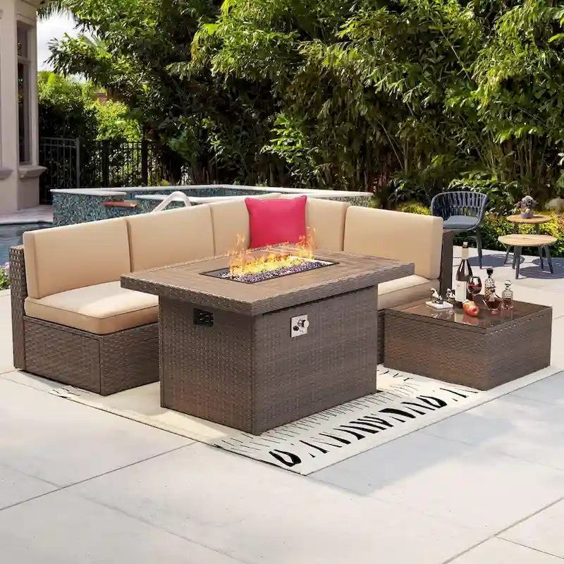 Patio Furniture Set Outdoor Conversation Set with Coffee Table
