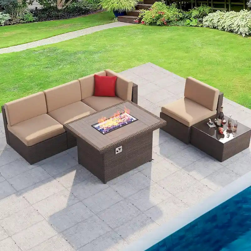 Patio Furniture Set Outdoor Conversation Set with Coffee Table