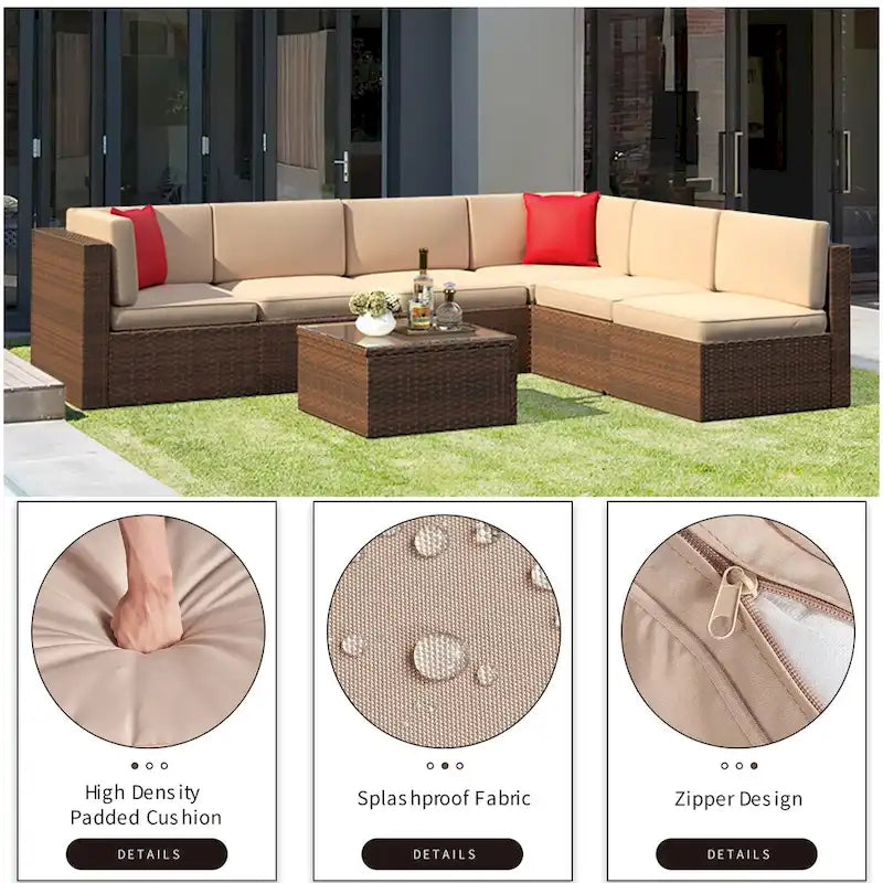 Patio Furniture Set Outdoor Conversation Set with Coffee Table