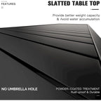 Outdoor Dining Table Top Aluminum Rectangular Patio Table