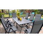 Outdoor Dining Table Top Aluminum Rectangular Patio Table
