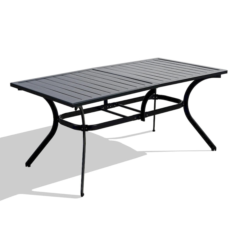 Outdoor Dining Table Top Aluminum Rectangular Patio Table