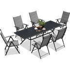 Outdoor Dining Table Top Aluminum Rectangular Patio Table
