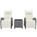 Outdoor Rattan Two-person Loveseat With Coffee Table
