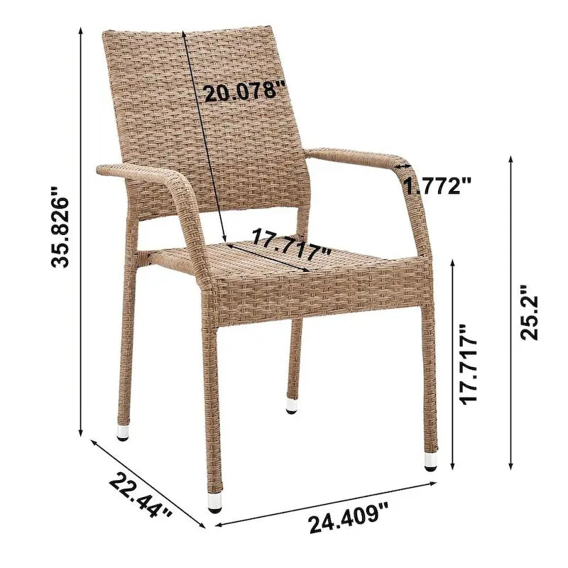 Genoa Patio Dining Armchair in Nature Tan Weave