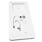 Folding Portable Fish Table with Sink Faucet - White - 23 x 37 x 45
