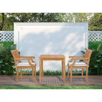 Chic Teak Florence Outdoor Teak Wood Patio Bistro Table, 27 Inch (table only)