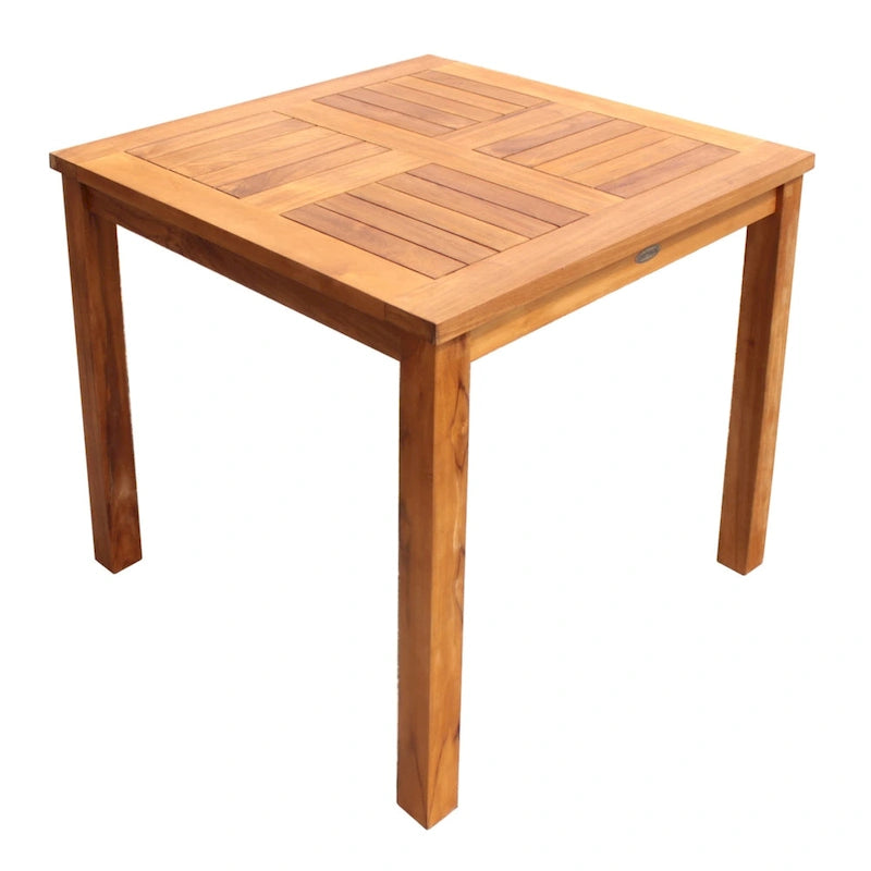 Chic Teak Florence Outdoor Teak Wood Patio Bistro Table, 27 Inch (table only)