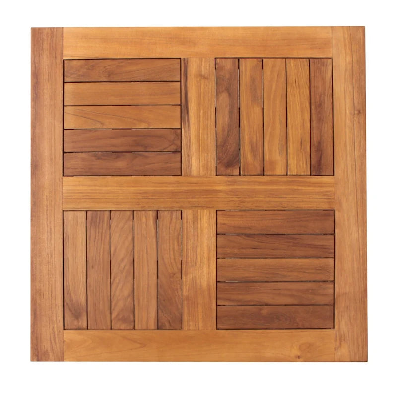 Chic Teak Florence Outdoor Teak Wood Patio Bistro Table, 27 Inch (table only)