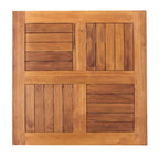 Chic Teak Florence Outdoor Teak Wood Patio Bistro Table, 27 Inch (table only)