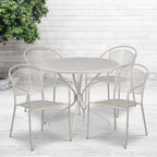 35.25-inch Round Indoor/Outdoor Steel Dining Set