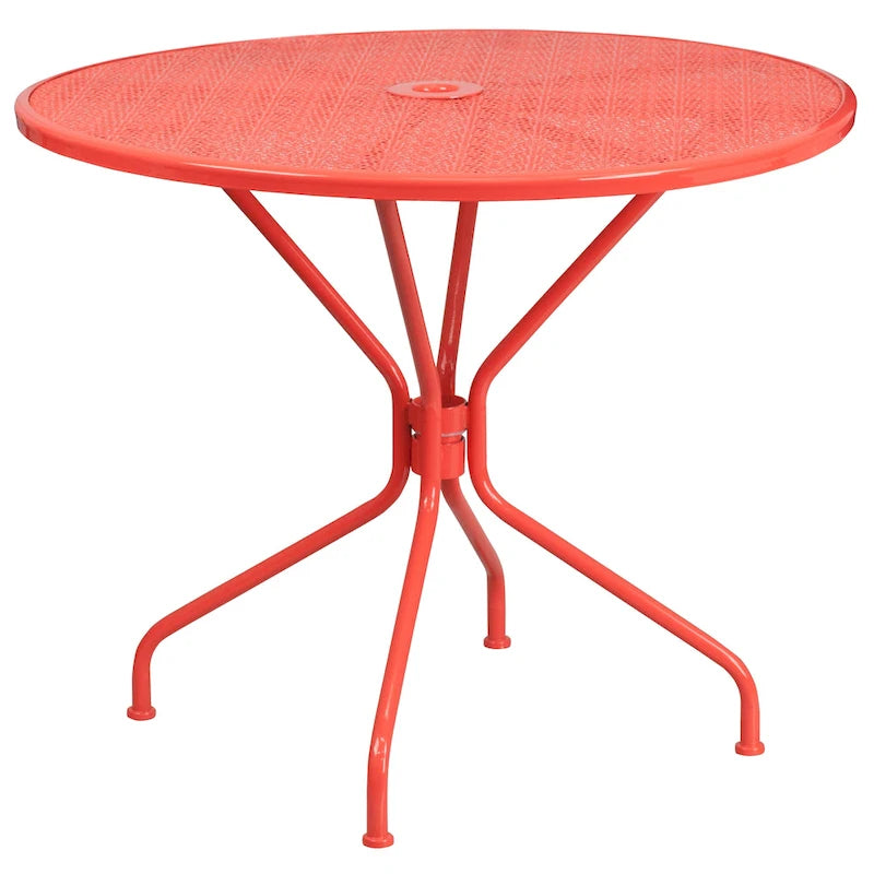 35.25-inch Round Indoor/Outdoor Steel Dining Set
